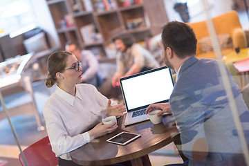 Image showing startup Business team Working With laptop in creative office