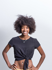 Image showing black woman isolated on a white background