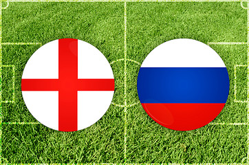 Image showing England vs Russia football match