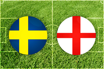 Image showing Sweden vs England football match