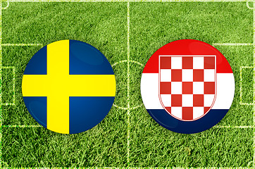 Image showing Sweden vs Croatia football match