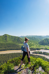 Image showing Woman in Altai mountain