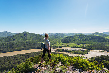 Image showing Woman in Altai mountain