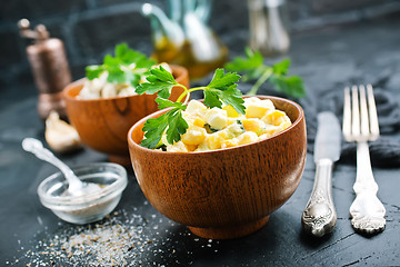 Image showing salad with corn and chicken