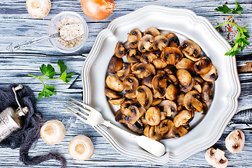 Image showing fried mushrooms