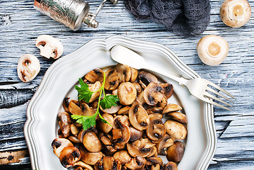 Image showing fried mushrooms