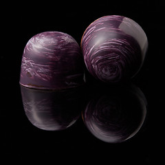 Image showing chocolates candies on black background