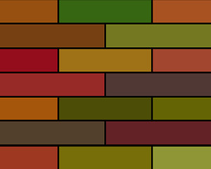 Image showing background of different colors with bricks