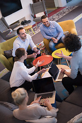 Image showing Startup Business Team At A Meeting at modern office building