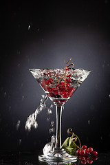 Image showing Red Currant In The Glass