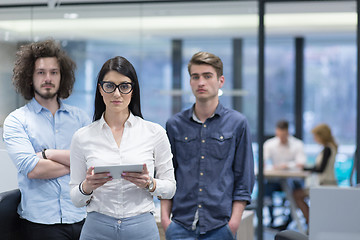 Image showing Portrait of a startup business team At A Meeting