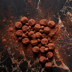 Image showing Homemade chocolate truffles