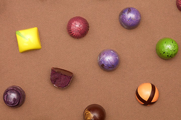 Image showing Colorful candies background