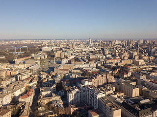 Image showing Landscape view of the city center of Kiev, in the distance Independence Square, Ukraine