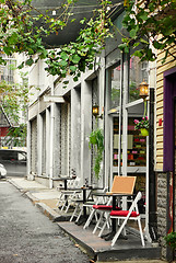 Image showing Turkish street cafe in Istanbul.