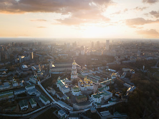 Image showing Panoramic view to historical famous places the Pechersk Lavra - 