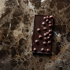 Image showing chocolate bar with nuts