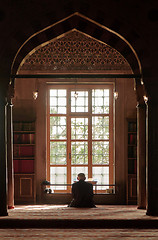 Image showing male Muslim praying in the mosque