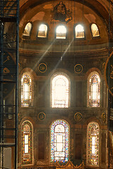 Image showing Hagia Sophia interior at Istanbul Turkey - architecture background