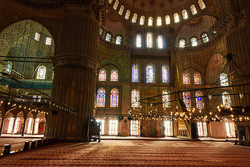 Image showing Interior view of the mosque Suleymaniye.Turkey Istanbul