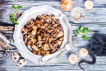 Image showing fried mushrooms