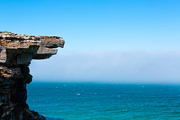 Image showing Eagle Rock and a sea fog 