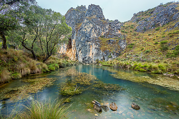 Image showing Magnificent dramaticSnowy Mountains landscape