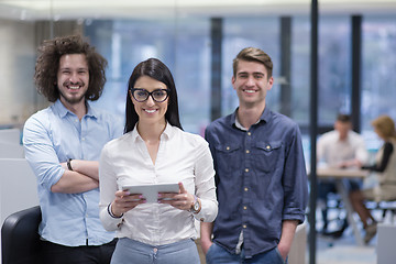 Image showing Portrait of a startup business team At A Meeting