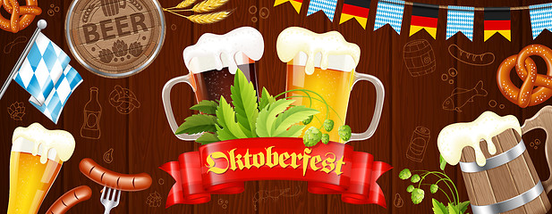 Image showing Oktoberfest Beer Festival Poster Banner