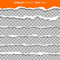 Image showing Set Seamless Torn Holes on Paper