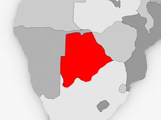 Image showing Map of Botswana