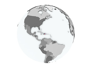 Image showing Dominican Republic on globe isolated