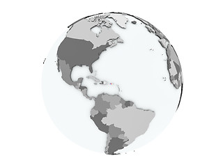 Image showing Puerto Rico on globe isolated