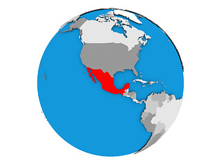 Image showing Mexico on globe isolated