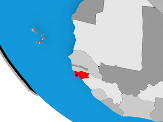Image showing Guinea-Bissau on political globe