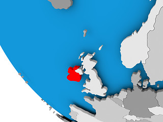 Image showing Ireland on political globe