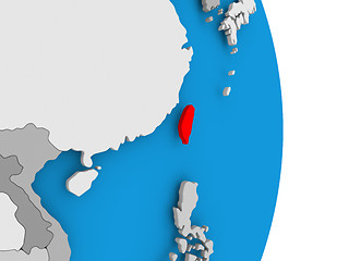 Image showing Taiwan on globe