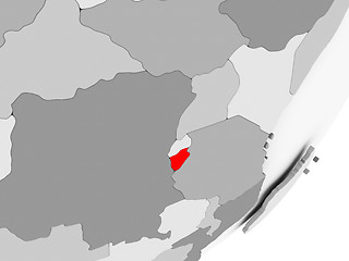 Image showing Burundi in red on grey map