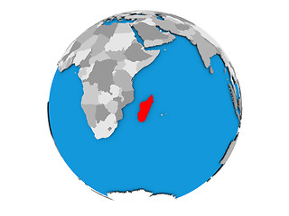 Image showing Madagascar on globe isolated