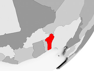 Image showing Benin in red on grey map