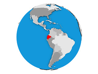 Image showing Ecuador on globe isolated