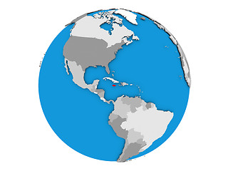 Image showing Jamaica on globe isolated