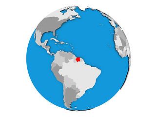 Image showing Suriname on globe isolated