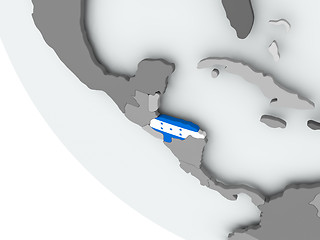 Image showing Flag of Honduras on political globe