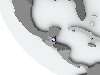 Image showing Flag of Belize on political globe