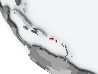 Image showing Flag of Puerto Rico on political globe