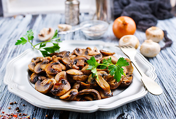 Image showing fried mushrooms