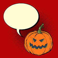 Image showing Halloween pumpkin. Invitation to party poster