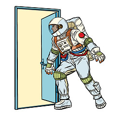 Image showing astronaut opens the door to the unknown