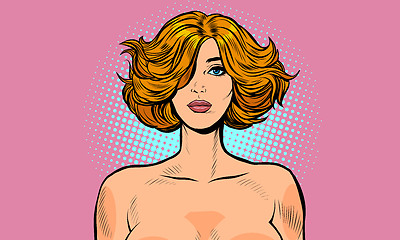 Image showing Nude woman portrait large